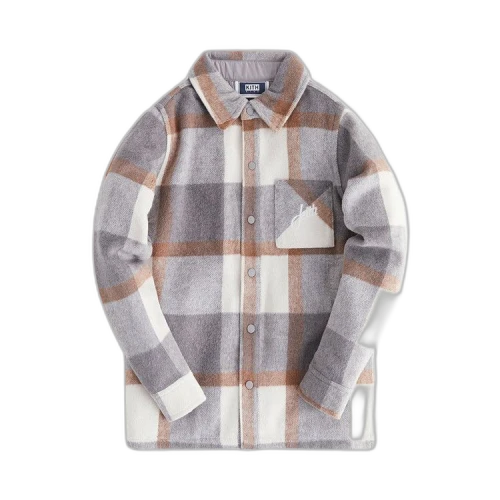 Kith Kids Fleece Plaid Ginza 'Ghost Grey'