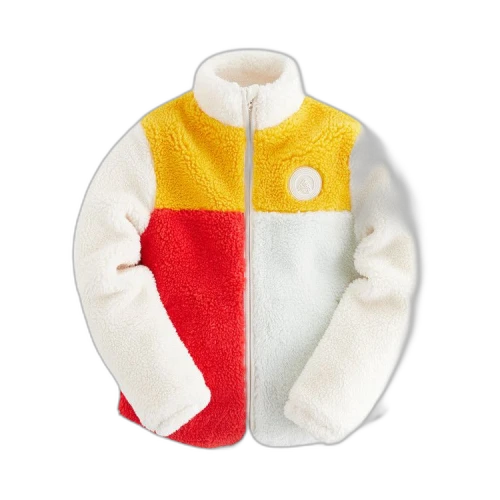 Kith Kids Blocked Sherpa Full Zip 'Sandrift'