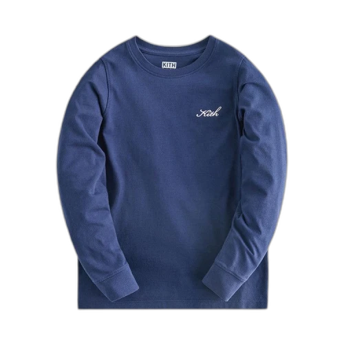 Kith Kids Classic Long Sleeve Tee 'Peacoat'