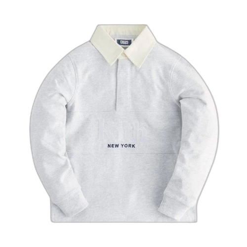 Kith Kids Rugby Shirt 'Light Heather Grey'