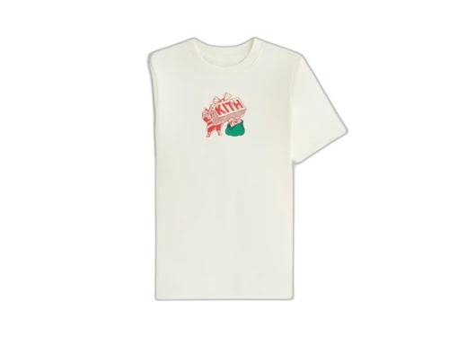 Kith Kithmas Kids Comic Santa Gift Tee Sandrift