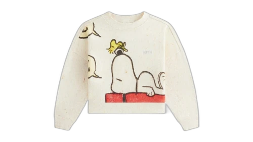 Kith x Peanuts Kids Sleeping Doghouse Crewneck Sandrift