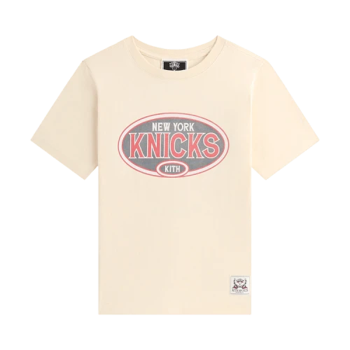 Kith For The New York Knicks Ny Vintage Tee 'Sandrift'