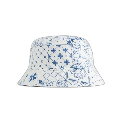 Kith Kids Baby Azulejo Tiles Reversible Bucket Hat 'Sandrift'