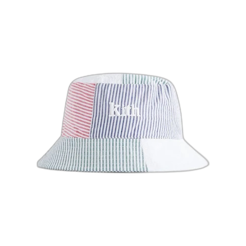 Kith Kids Seersucker Combo Bucket Hat 'Concrete'