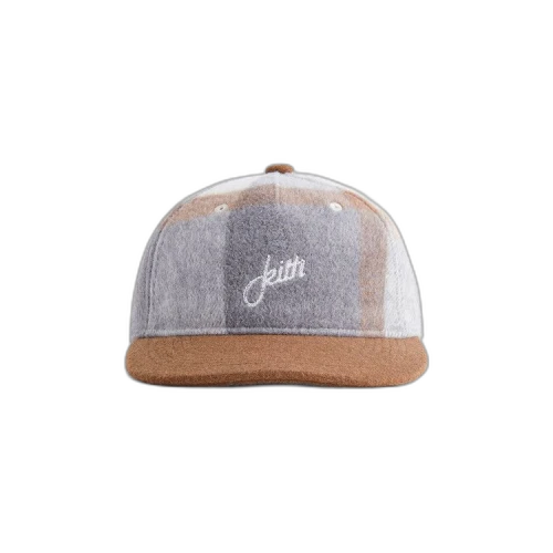 Kith Kids Plaid Cap 'Ghost Grey'