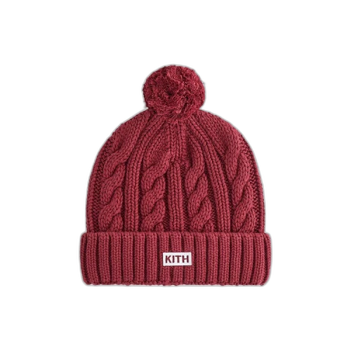 Kith Kids Cable Knit Beanie 'Plum'