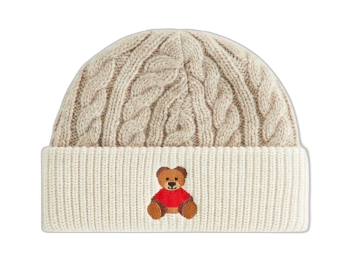 Kith Kithmas Kids Teddy Bear Beanie Heather Oatmeal