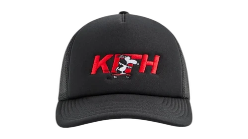 Kith x Peanuts Kids 75 Nolan Poly Foam Trucker Black