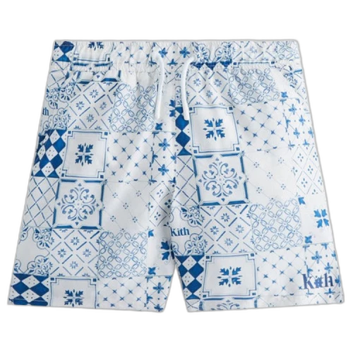 Kith Kids Azulejo Tiles Swim Trunk 'Sandrift'