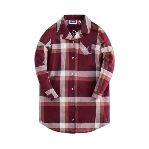 Kith Kids Plaid Long Sleeves Shirt Dress 'Rogue'