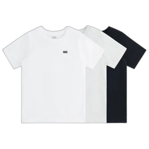 Kith Kids 3-Pack Tees 'Black / White / Light Heather Grey'