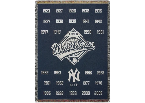 Kith x New York Yankees World Series Tapestry Blanket Nocturnal