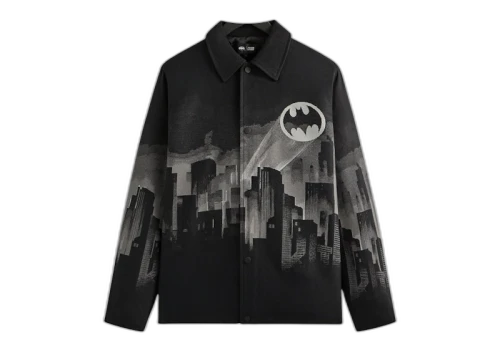 Kith x Batman Signal Tapestry Coaches Jacket Black