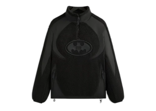 Kith x Batman Quarter Zip Sherpa Jacket Black