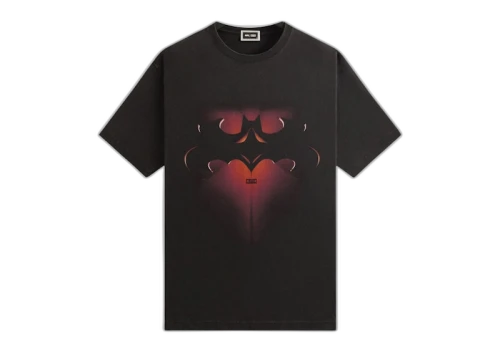Kith x Batman And Robin Logo Vintage Tee Black