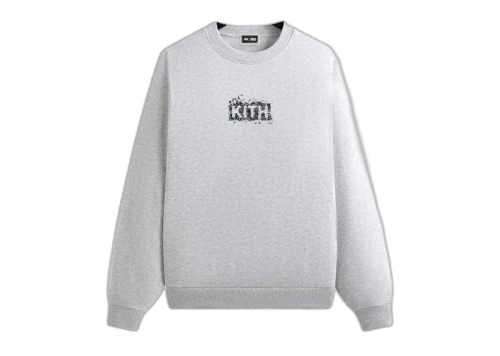Kith x Batman Bats Vintage Nelson Crewneck Light Heather Grey