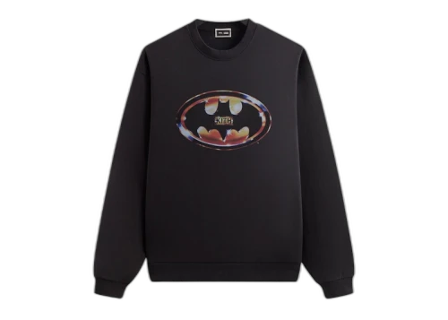 Kith x Batman Logo Vintage Nelson Crewneck Black