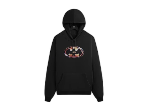 Kith x Batman Logo Vintage Nelson Hoodie Black