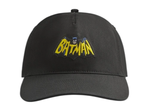 Kith x Batman Twill Low Pinch Crown Snapback Cap Black