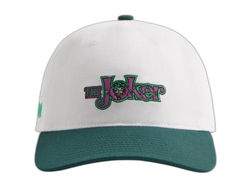 Kith x Batman Joker Twill Low Pinch Crown Snapback Cap White
