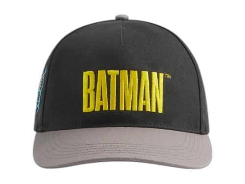 Kith x Batman Twill Two Tone Pinch Crown Snapback Cap Black