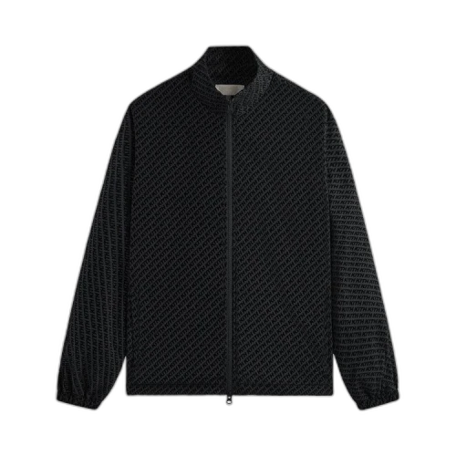 Kith Flocked Italic Monogram Davis Jacket 'Black'