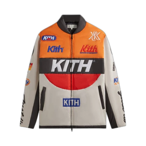 Kith Full Zip Brixton Puffed Shirt Jacket 'Sandrift'