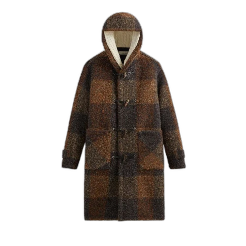 Kith & Kin Boucle Check Nolen Coat 'Kindling'