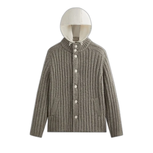 Kith & Kin Knit Alvaro Jacket With Liner 'Medium Heather Grey'