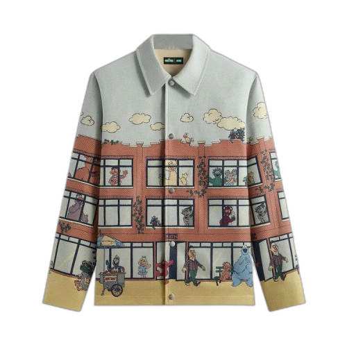 Kith x Sesame Street Lafayette St Tapestry Jacket 'Powder'