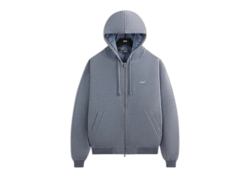 Kith Fleece Avery Hooded Bomber Jacket Elevation Heather