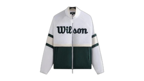 Kith x Wilson Dobby Track Jacket White