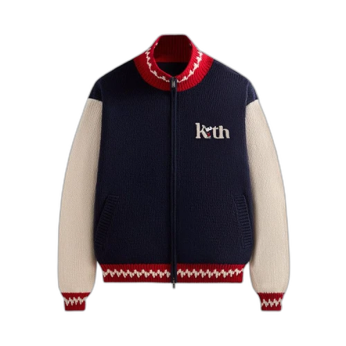 Kith For Peanuts Globe Wyona Full Zip Sweater 'Nocturnal'