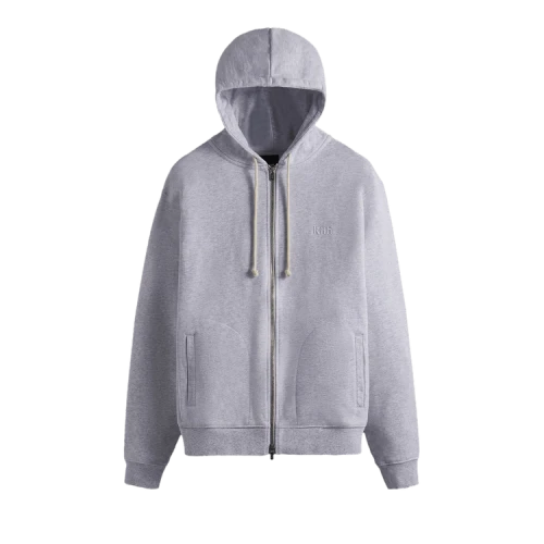 Kith Williams V Zip Up Hoodie 'Light Heather Grey'