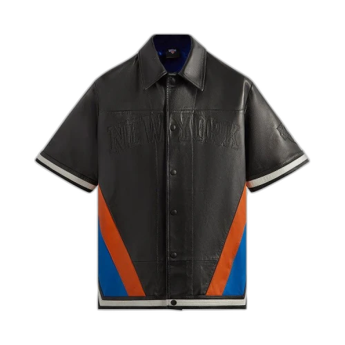 Kith For The New York Knicks Leather Woodpoint Shirt 'Black'