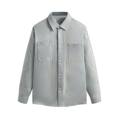 Kith Raw Hem Denim Apollo Shirt 'Breath'
