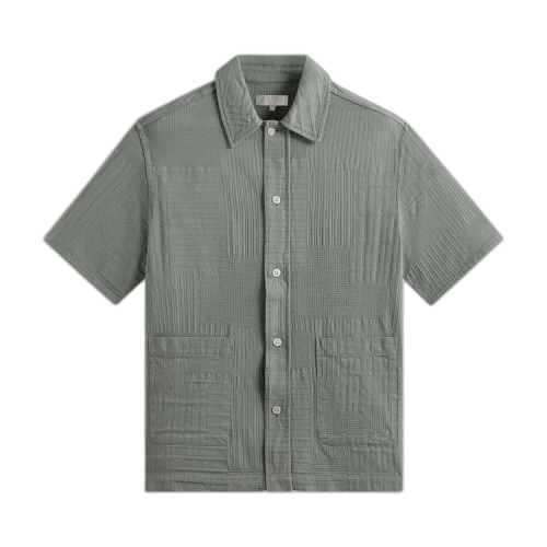 Kith Overdyed Patchwork Boxy Collared Overshirt 'Reverie'