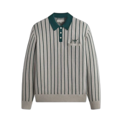 Kith Harmon Rugby Pullover Sweater 'Light Heather Grey'