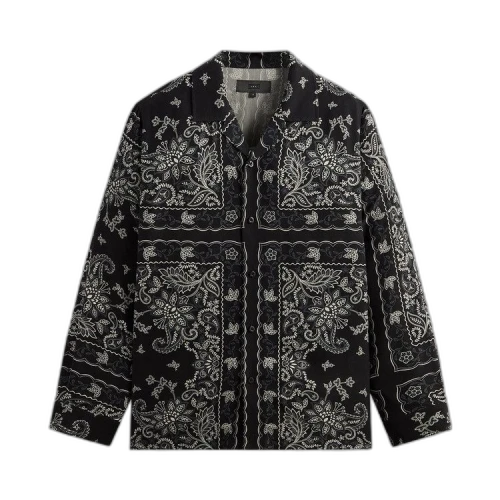 Kith 101 Vintage Floral Bandana Long-Sleeve Thompson Shirt 'Black'
