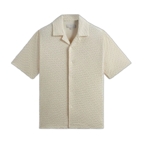 Kith Wavy Monogram Towel Terry Thompson Shirt 'Sandrift'