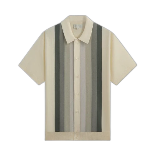 Kith Tilden Short-Sleeve Button Up Polo 'Sandrift'