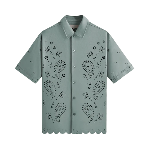 Kith Isaac Microsuede Button Down Shirt 'Harbour'