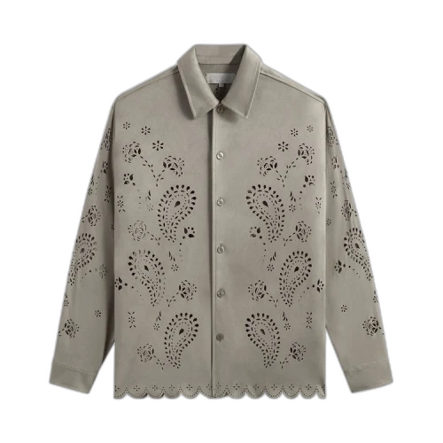Kith Isaac Microsuede Long-Sleeve Button Down Shirt 'Region'