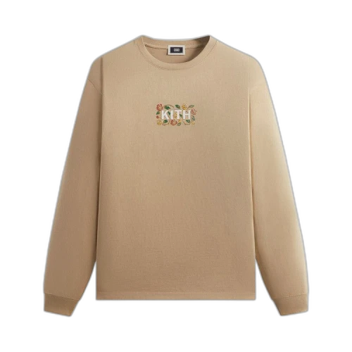 Kith Floral Classic Logo Long Sleeve Tee 'Canvas'