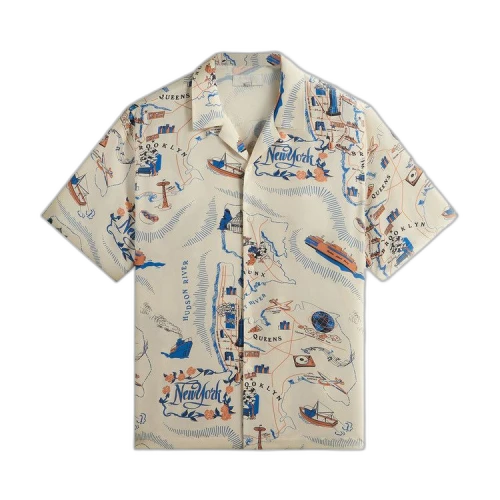 Kith Nyc Thompson Camp Collar Shirt 'Sandrift'
