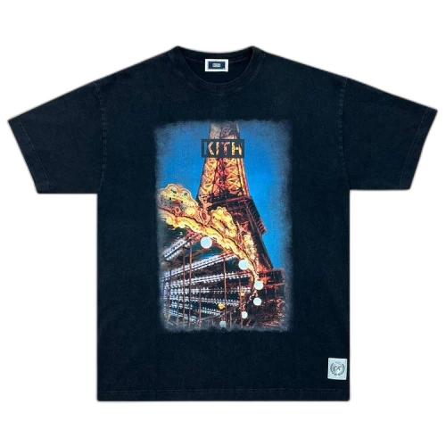 Kith Paris Exclusive Eiffel Tower Vintage Tee 'Black'