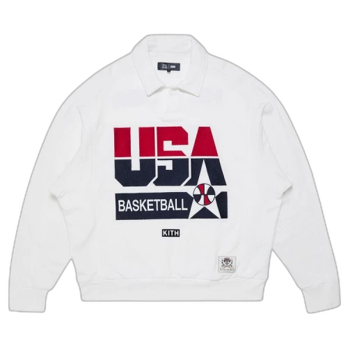 Kith For USA Basketball Nelson Collared Pullover 'White'