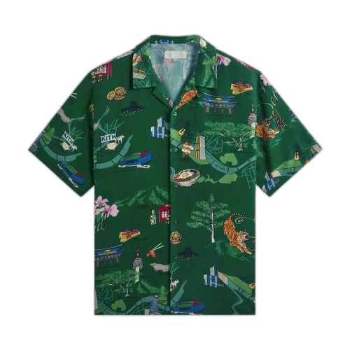 Kith Seoul Thompson Camp Collar Shirt 'Conifer'