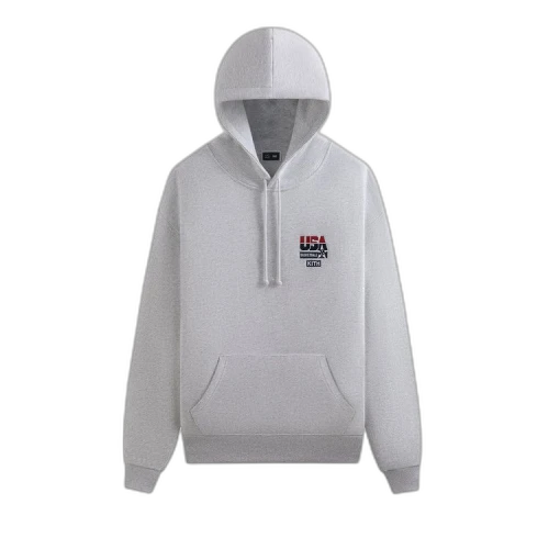 Kith For USA Basketball Vintage Nelson Hoodie 'Light Heather Grey'